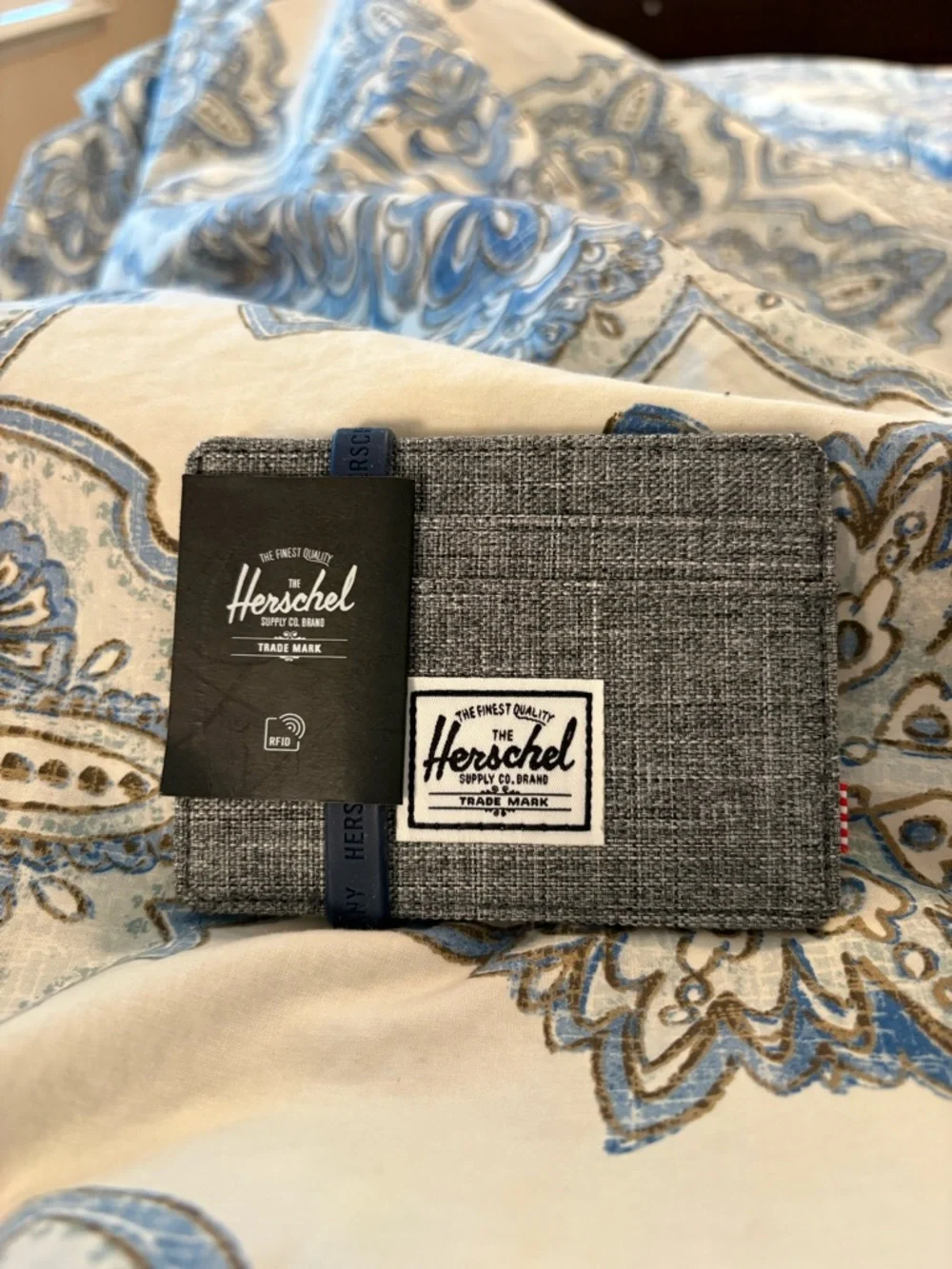 Herschel Supply Company Gray Textured RFID Card Holder - Picture 4 of 7